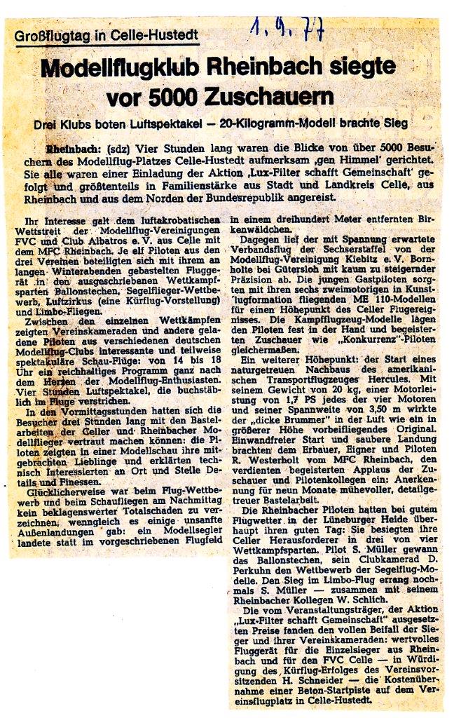 Pressebericht 1977